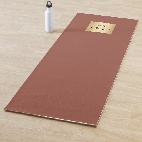 Brown earth company logo business studio yoga mat