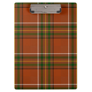Brown Earthy Plaid Tartan  Clipboard