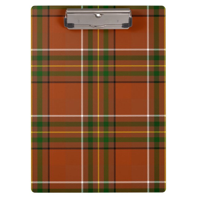 Brown Earthy Plaid Tartan  Clipboard (Front)