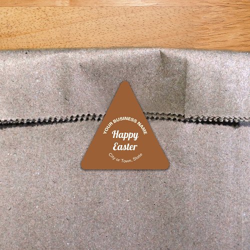 Brown Easter Business Triangle Sticker