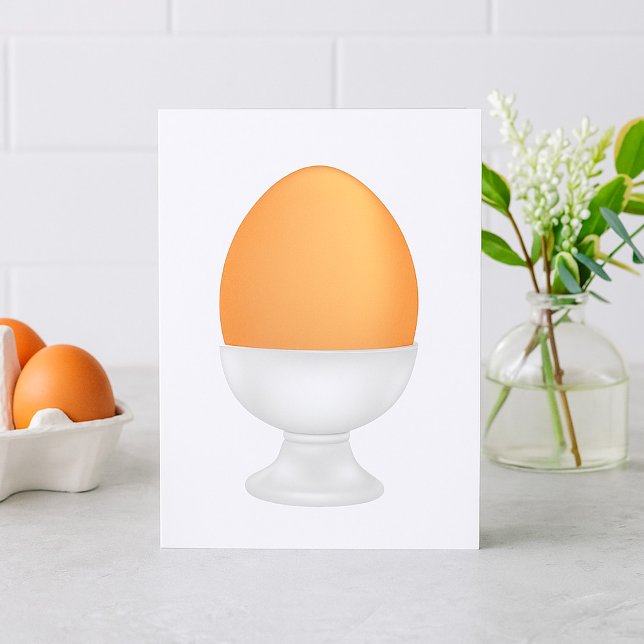 Brown Egg in White Egg Cup Invitation (Creator Uploaded)