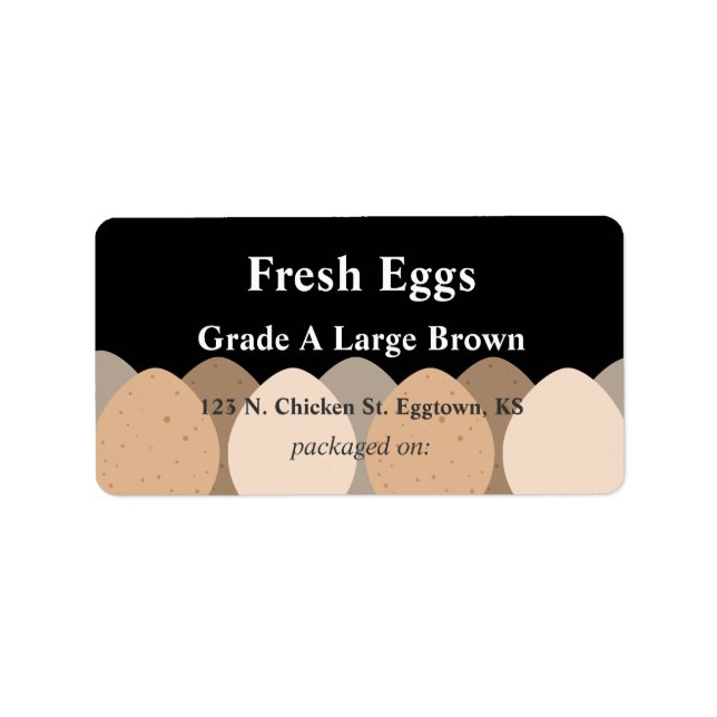 Brown Eggs Label (Front)