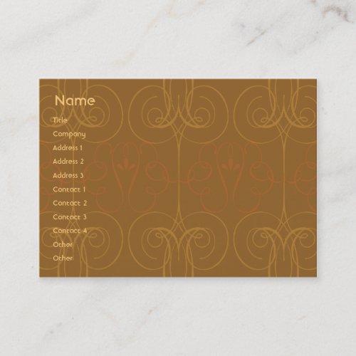 Brown Elegant - Chubby Business Cards