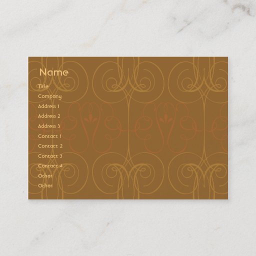 Customizable Brown Elegant - Chubby Business Cards