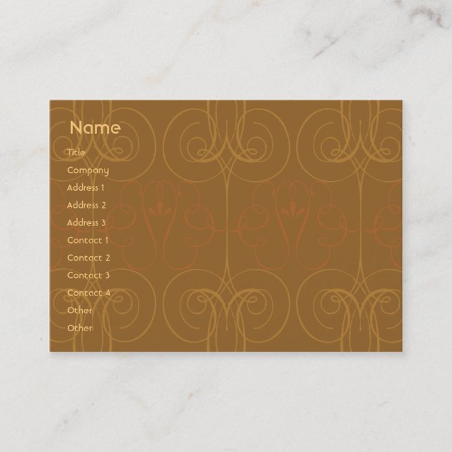 Brown Elegant - Chubby Business Card (Front)