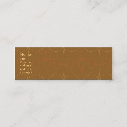 Customizable Brown Elegant - Skinny Business Card