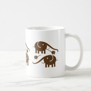 Brown Elephant Illustration Coffee Mug