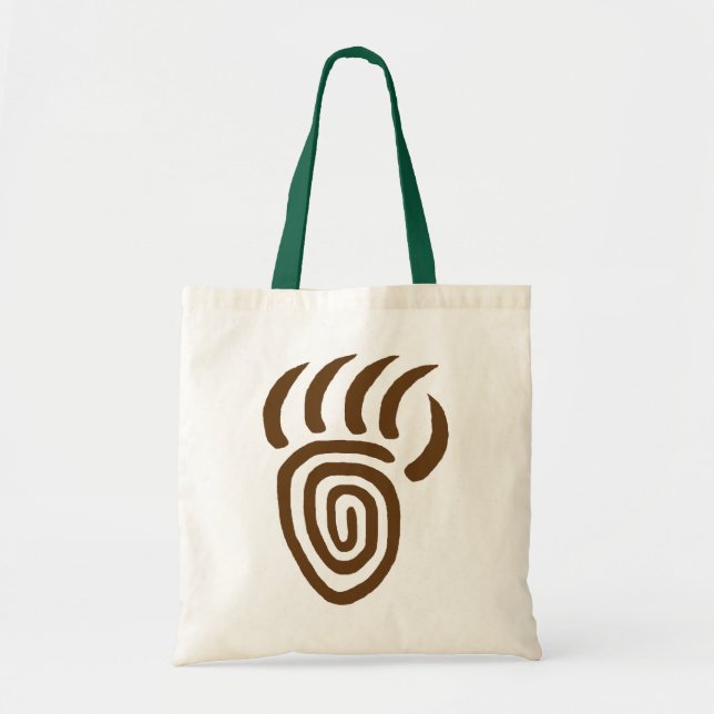 Brown Emergence Bear Paw Tote Bag (Front)