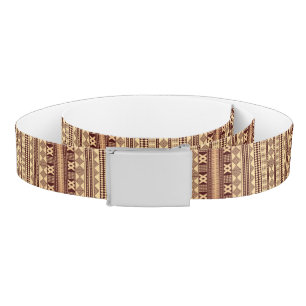 Brown ethnic texture belt