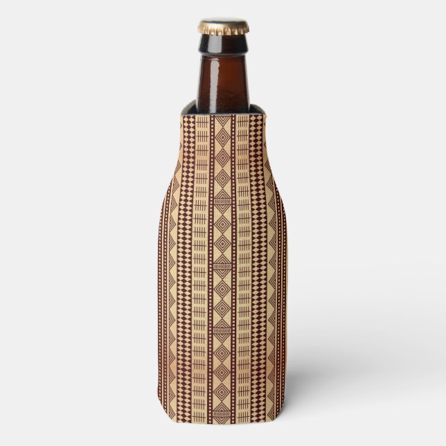Brown ethnic texture bottle cooler (Bottle Front)
