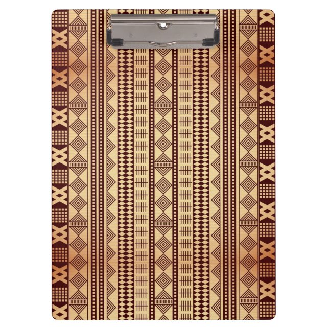 Brown ethnic texture clipboard (Front)