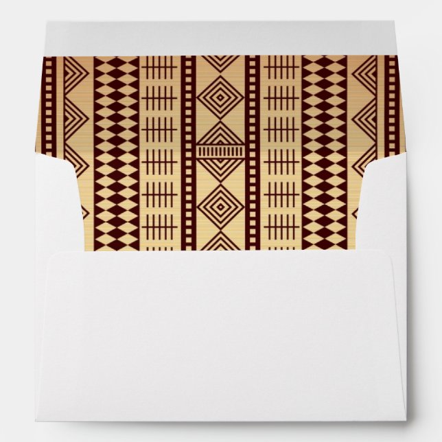 Brown ethnic texture envelope (Back (Bottom))