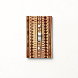 Brown ethnic texture light switch cover