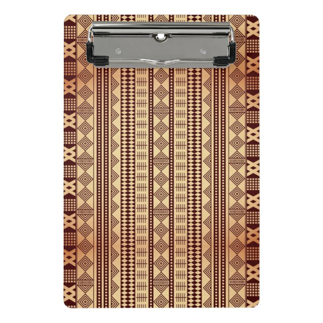 Brown ethnic texture mini clipboard (Front)