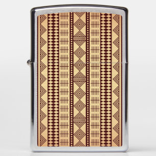 Brown ethnic texture zippo lighter