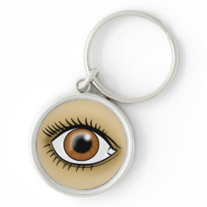 Brown Eye icon Keychain