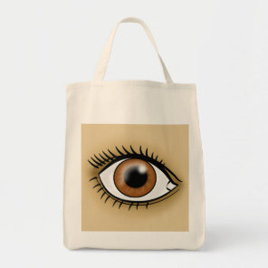 Brown Eye icon Tote Bag