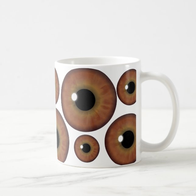 Brown Eye Iris Cool Custom Mug (Right)
