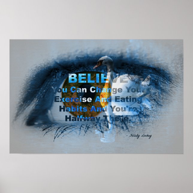 Brown Eye of Fitness Belief! Poster (Front)