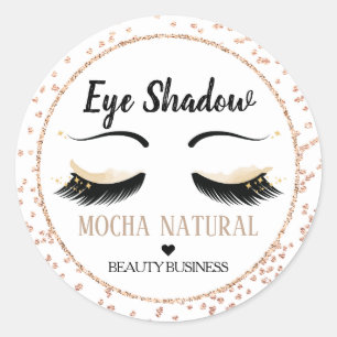 Brown Eye Shadow Eyelashes Makeup Label