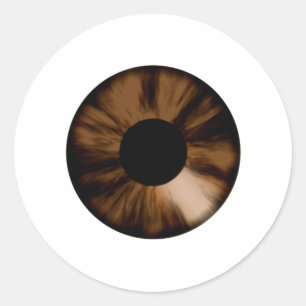 Brown Eyeball Evil Eye Protection Halloween Classic Round Sticker
