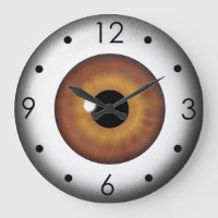 Brown Eyeball Iris Eye Custom Large Round Clock
