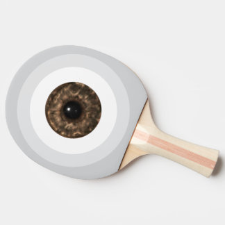 Brown Eyeball Ping Pong Paddle