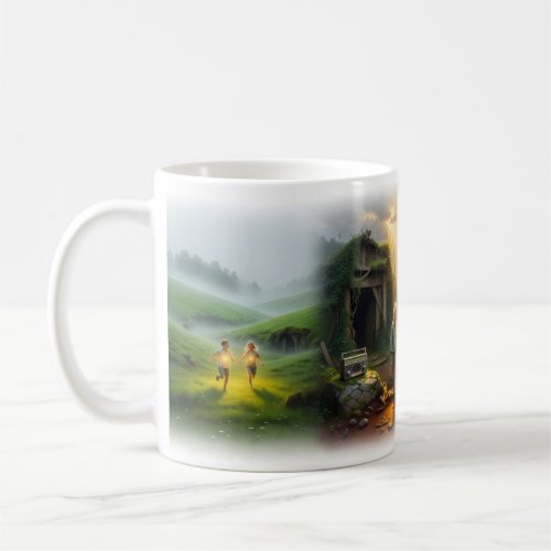 Brown Eyed Girl Rainbow Waterfall Nostalgic Mug