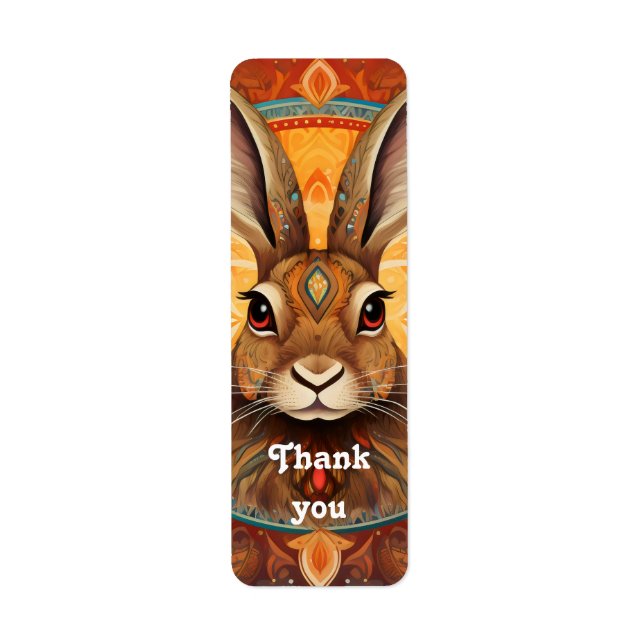 Brown eyed Solarpunk Bunny Label (Front)
