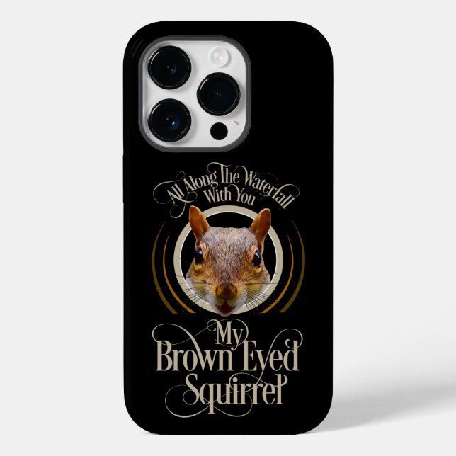 Brown Eyed Squirrel - funny squirrel lover Case-Mate iPhone Case (Back)