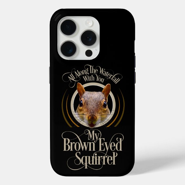Brown Eyed Squirrel - funny squirrel lover Case-Mate iPhone Case (Back)