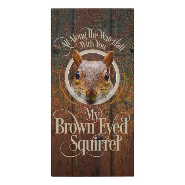Brown Eyed Squirrel - funny squirrel lover Door Sign (Classic Front Vert)