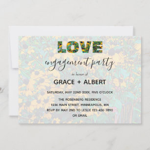 Brown-eyed Susan LOVE Engagement Invitation