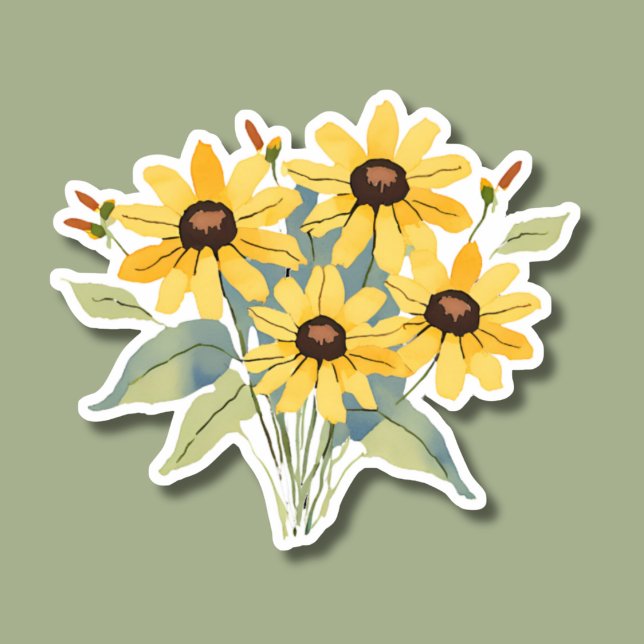 Brown Eyed Susan Waterproof Sticker (Creator Uploaded)
