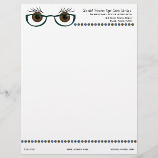 Brown Eyes and Glasses Letterhead