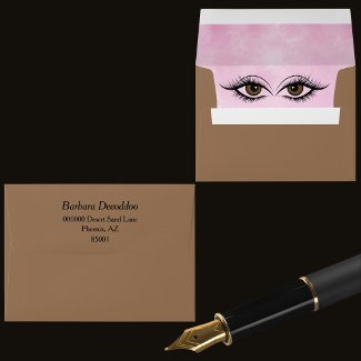 Brown Eyes On Pink Watercolor