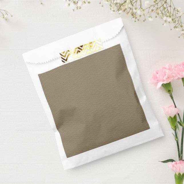 Brown fabric with a repeating vertical pattern of  favor bag (Sealed)