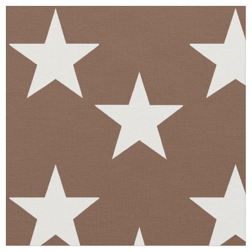 Brown Fabric with White Star Pattern