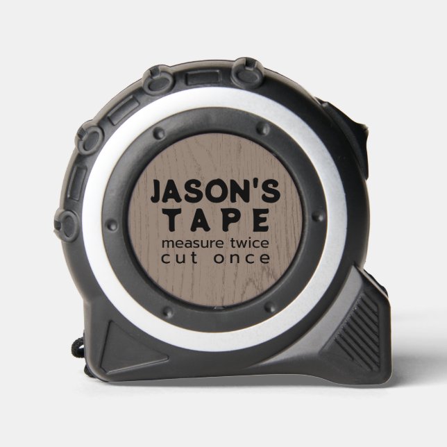 Brown Fake Wood  Tape Measure (Front)