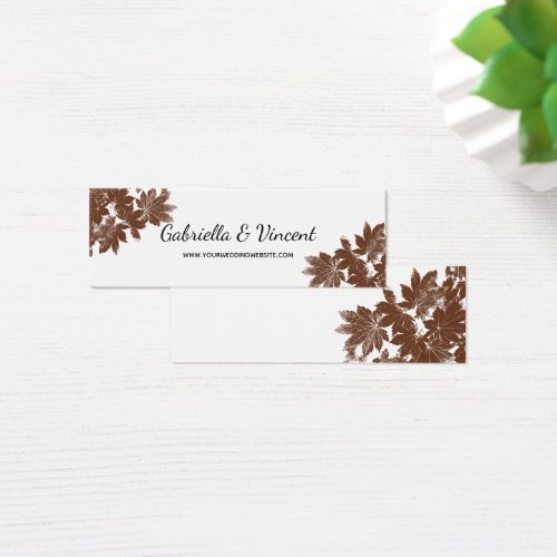 Leaf Stamp Wedding Website Card Business Card