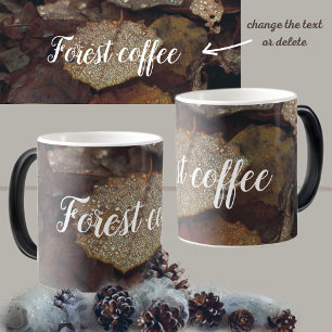 Brown fallen leaves after rain color morph mug 