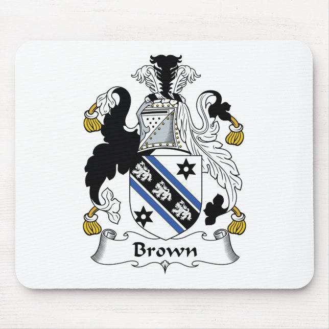 Brown Family Crest Mouse Pad (Front)