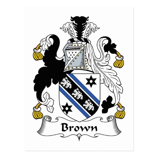 Brown Family Crest Postcard