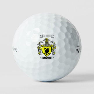 BROWN FAMILY NAME SHIELD AND CREST GOLF BALL