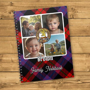 Brown Family Photo Collage Notebook