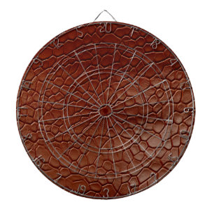 Brown Faux Cowhide Dart Board