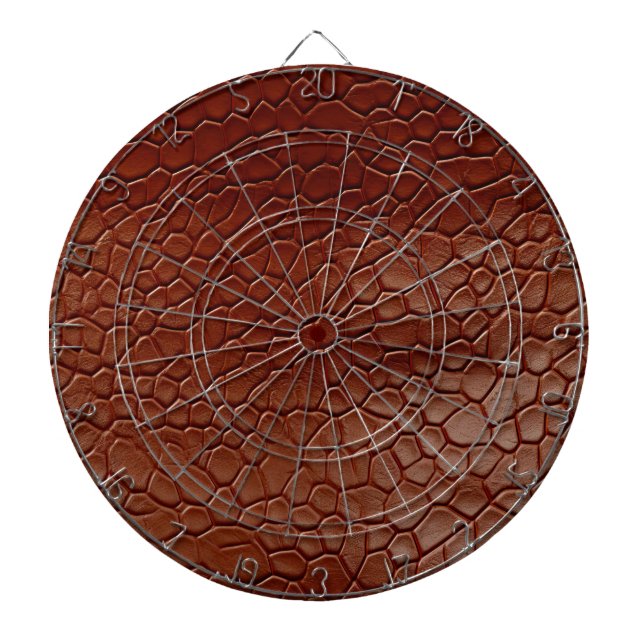 Brown Faux Cowhide Dart Board (Front)