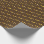 [ Thumbnail: Brown, Faux Gold 12th (Twelfth) Event Wrapping Paper ]