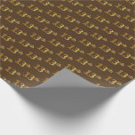 [ Thumbnail: Brown, Faux Gold 13th (Thirteenth) Event Wrapping Paper ]