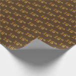 [ Thumbnail: Brown, Faux Gold 16th (Sixteenth) Event Wrapping Paper ]